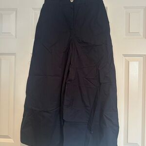 ASOS Black Wide Leg Boot-Cut Pants